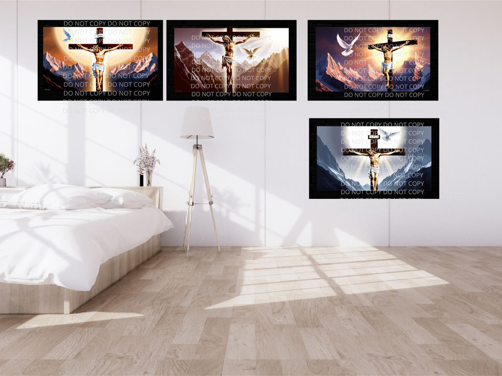 Jesus On Cross Digital Art in PDF SVG PNG File Formats