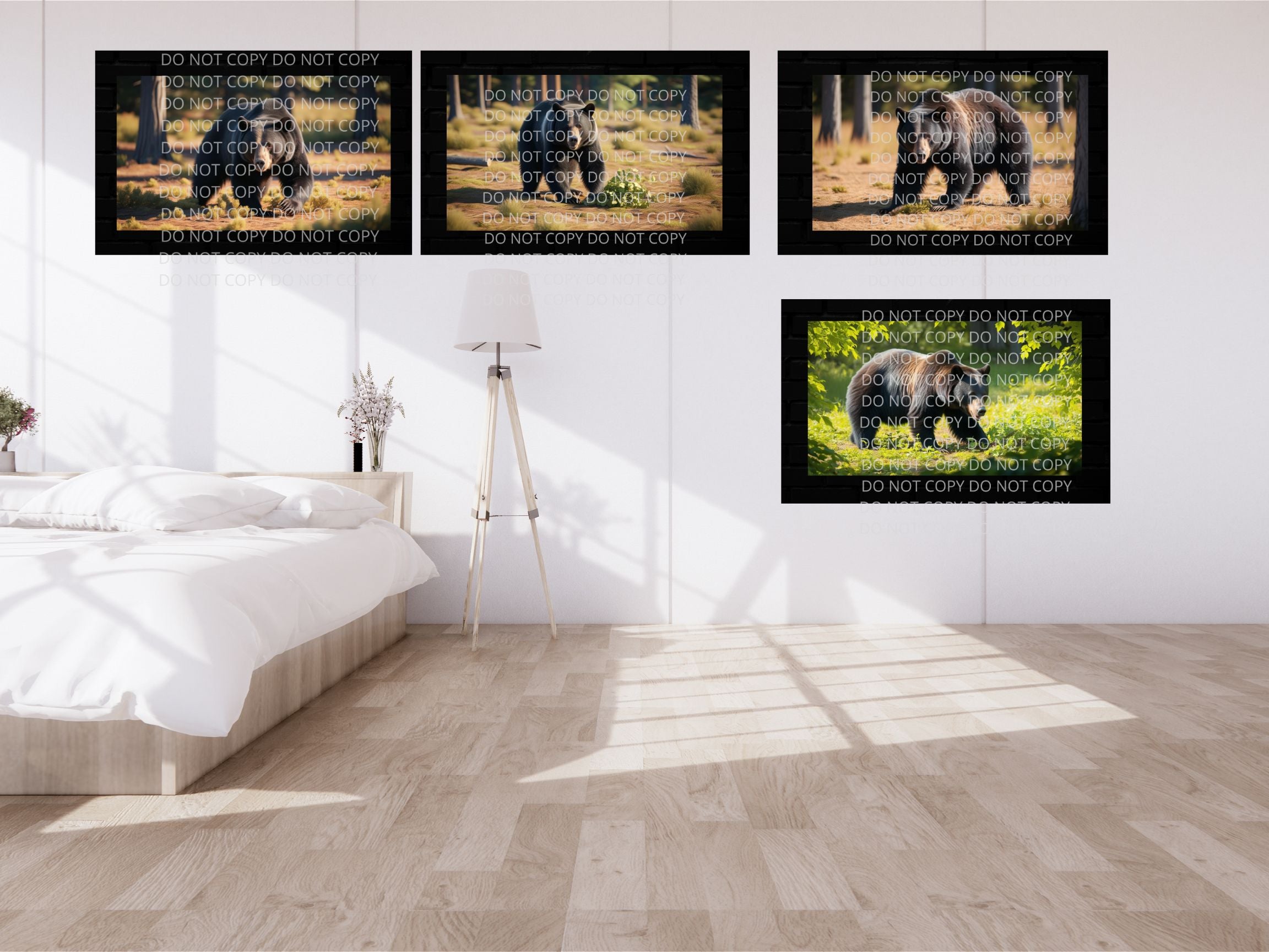 Black Bear in Woods Digital Art in PDF SVG PNG File Formats