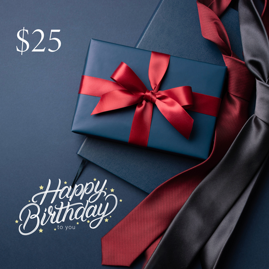 Black and Red Themed Birthday Gift Card for Him