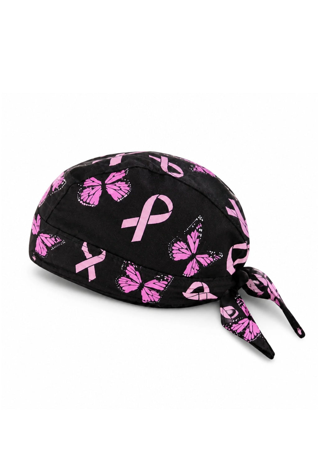 PUGS Pink Butterfly Cancer Awareness Doo-Rag Headwrap Cap