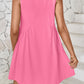 Full Size Plunge Wide Strap Mini Tank Dress