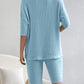 Ribbed V-Neck Top and Shorts Set