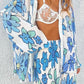 Printed Collared Neck Long Sleeve Top and Pants Lounge Set