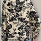 Perfee Printed Notched Long Sleeve Shirt
