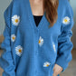 Daisy Button Up V-Neck Cardigan