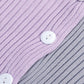 Contrast Button Up Long Sleeve Cardigan