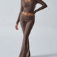 Devine Ruched Long Sleeve Top and Pants Set