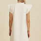 Double Take Full Size Ruffled V-Neck Cap Sleeve Dress