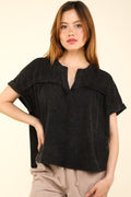 VERY J Nochted Short Sleeve Washed T-Shirt *
