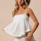 BiBi Fringed Hem Smocked Cami - Brand BiBi