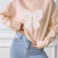 Bow Turtleneck Long Sleeve Sweater