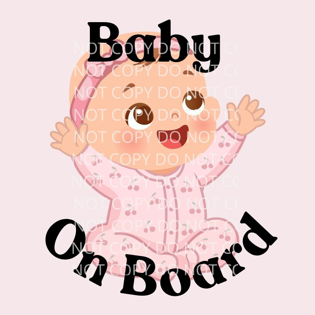 Baby On Board Digital Sticker Bundle | Round Car Decal Designs (PNG JPG PDF SVG PPTX)