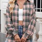 Plaid Collared Neck Long Sleeve Shirt