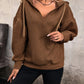 Drawstring Dropped Shoulder Long Sleeve Hoodie