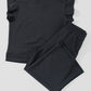 Ruffled Quarter Zip Top and Drawstring Pants Set
