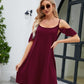 Ruffled Scoop Neck Mini Dress