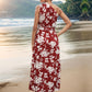 Printed Single Shoulder Sleeveless Dress