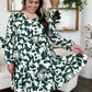 Double Take Full Size Printed Ruffle Hem Long Sleeve Dress