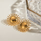 18K Gold-Plated Stainless Steel Sun Stud Earrings