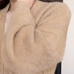 Fuzzy Open Front Solid Color Cardigan