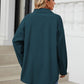Collared Neck Long Sleeve Dropped Shoulder Shirt