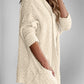 Double Take Pocketed Open Front Long Sleeve Cardigan