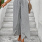 Tied Printed Wide Leg Pants