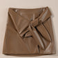 Bowknot Elastic Waist Mini Skirt