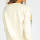 Contrast Button Down Long Sleeve Cardigan