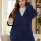 Plus Size Zip Up Long Sleeve Hooded Outerwear