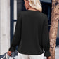 Ruffled V-Neck Flounce Sleeve Blouse