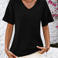 Full Size V-Neck Dropped Shoulder T-Shirt