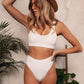 Scoop Neck Wide Strap Two-Piece Swim Set