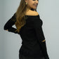 Full Size Off-Shoulder Cutout Fringe Hem Top
