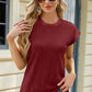 Round Neck Cap Sleeve T-Shirt