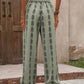 Tied Printed High Waist Pants
