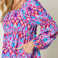 Double Take Full Size Printed Long Sleeve Dress