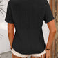 Eyelet V-Neck Short Sleeve Top