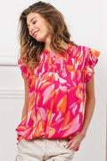 BiBi Smocked Yoke Ruffled Floral Top - Brand BiBi *