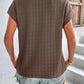 Textured Round Neck Short Sleeve Top