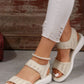 Peep Toe Cloth Sandals