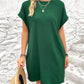 Full Size Round Neck Short Sleeve Mini Dress