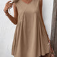 Ivy Lane Ruched V-Neck Sleeveless Mini Dress