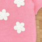 Flower V-Neck Short Sleeve Sweater