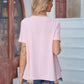 Eyelet Open Front Short Sleeve Cover Up