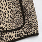 Perfee Leopard Open Front Long Sleeve Jacket