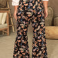 Plus Size Wide Leg Printed Pants