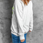 Lucky Clover Round Neck Dropped Shoulder Sweatshirt