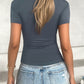Square Neck Short Sleeve T-Shirt