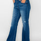 bytos Full Size High Rise Bootcut Jeans with Pockets